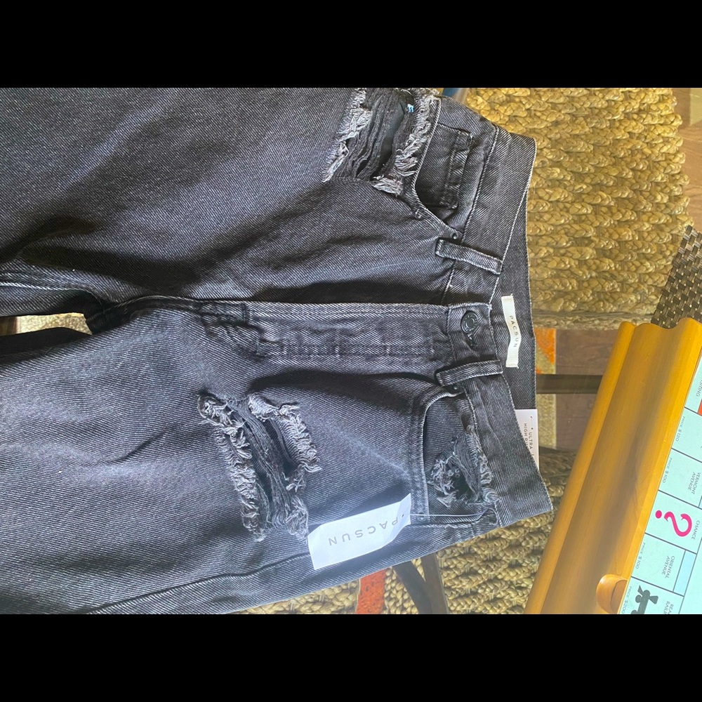 pacsun ultra slim high waisted black jeans size 24